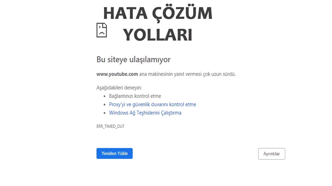 Bu Siteye Ulaşılamıyor Bağlantı Sıfırlandı