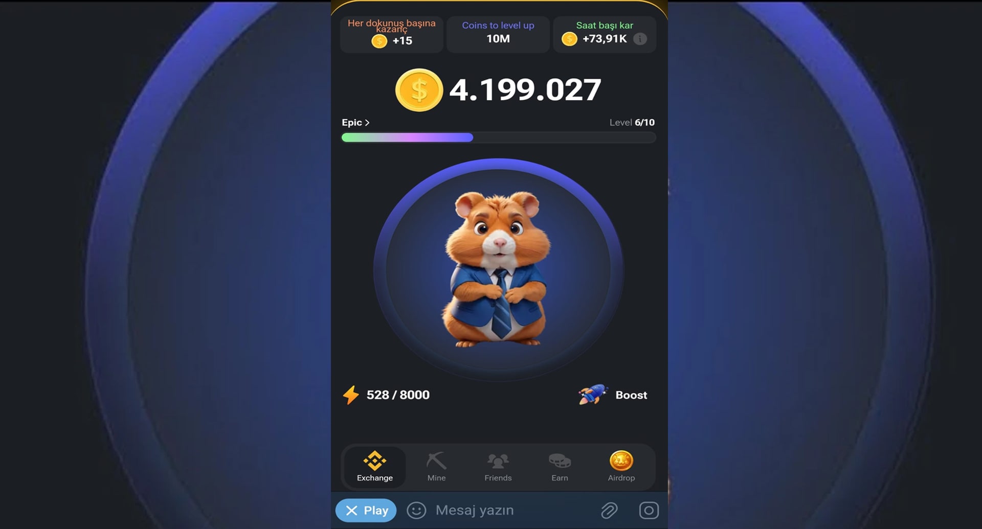 Hamster Kombat Günlük Şifre