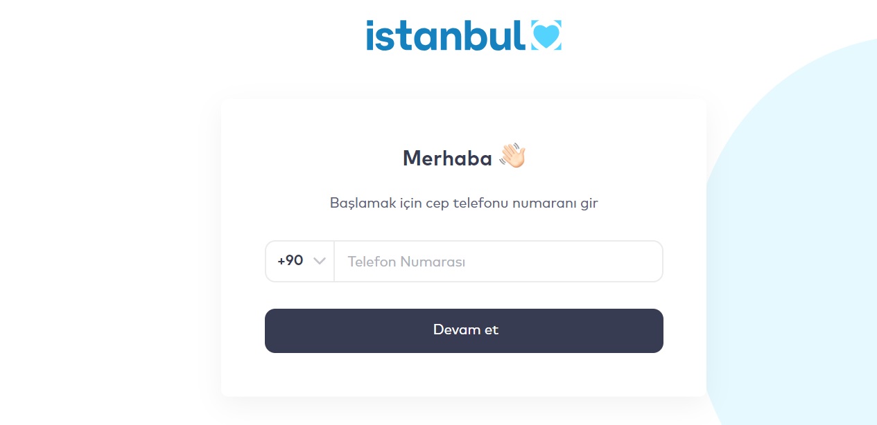 İstanbulkart giriş ekranı