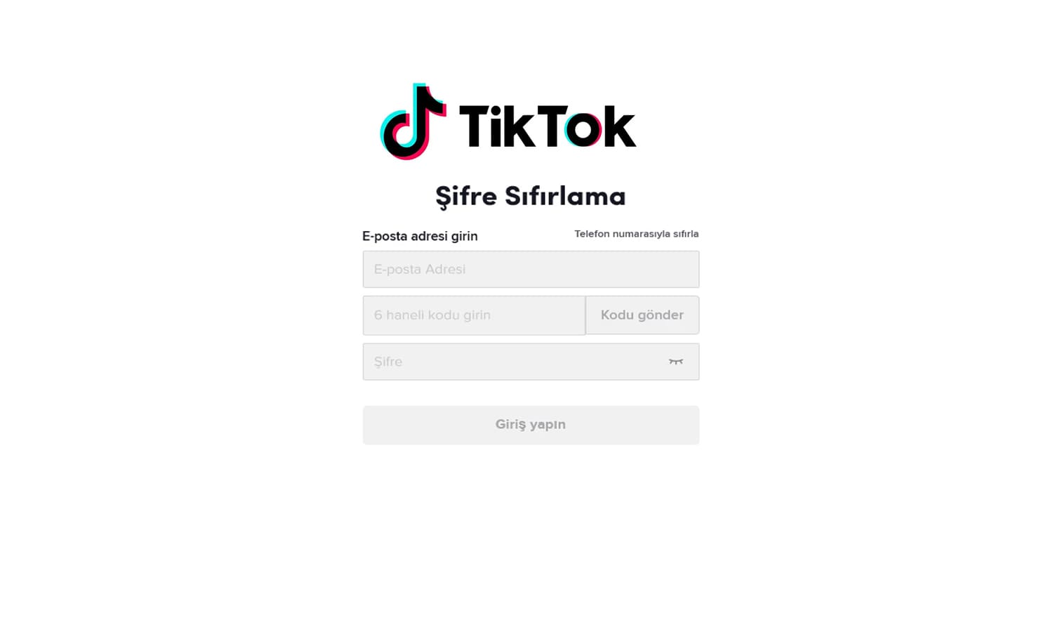 Tiktok Hesap Kurtarma Linki