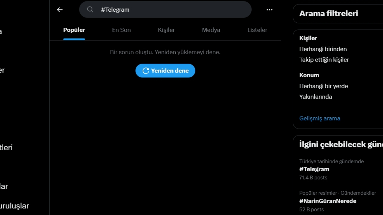 Twitter Telegram Hashtag Neden Açılmıyor