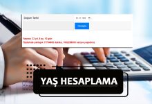 Yaş hesaplama