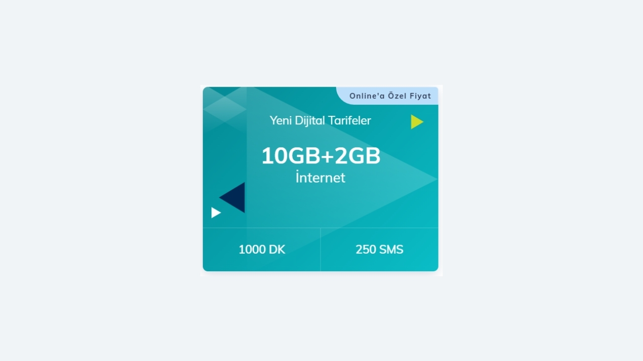 Yeni Dijital 12GB Tarifesi