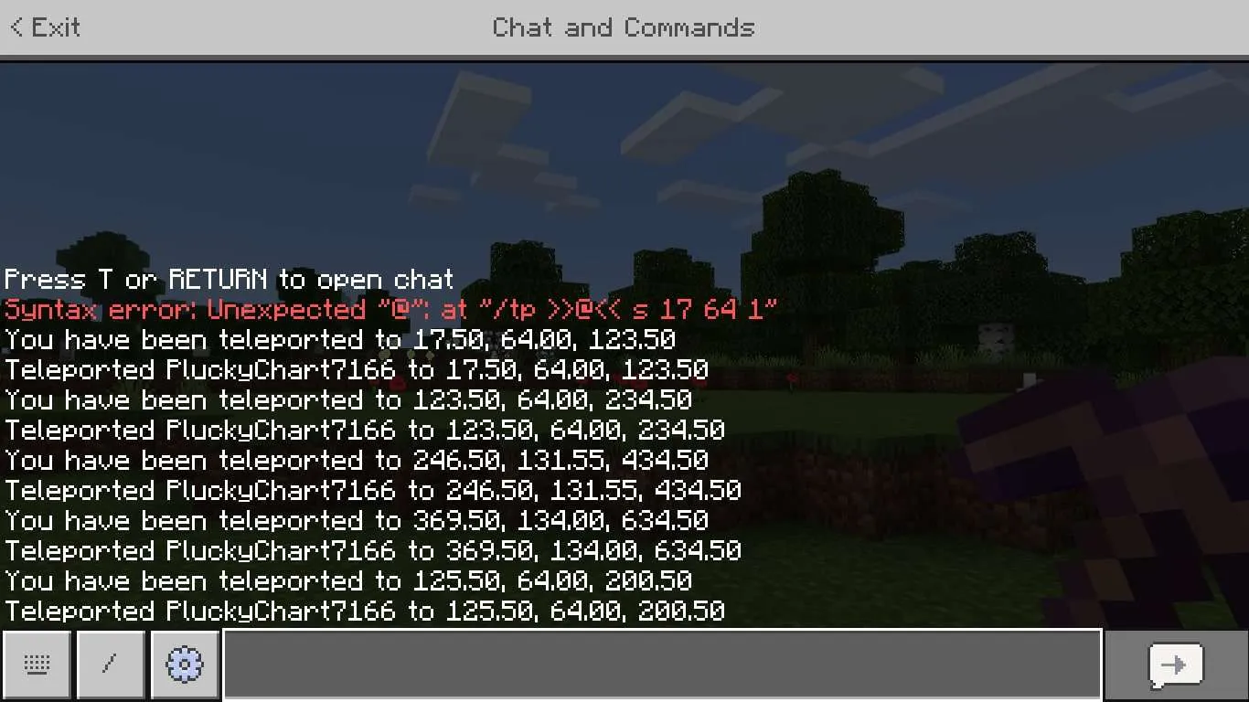 minecraft teleport